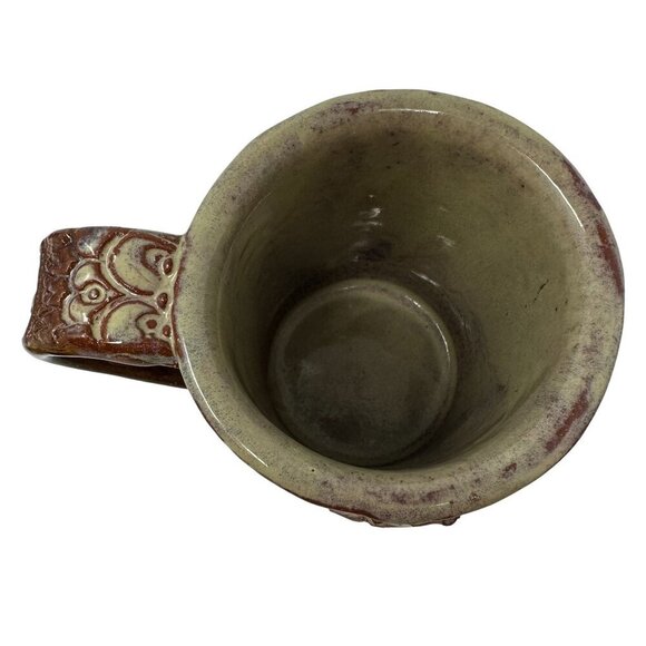 Spirit Song Studio Mug Redware Drip Glaze Cross Earthenware Mississippi 12 oz - Picture 14 of 16